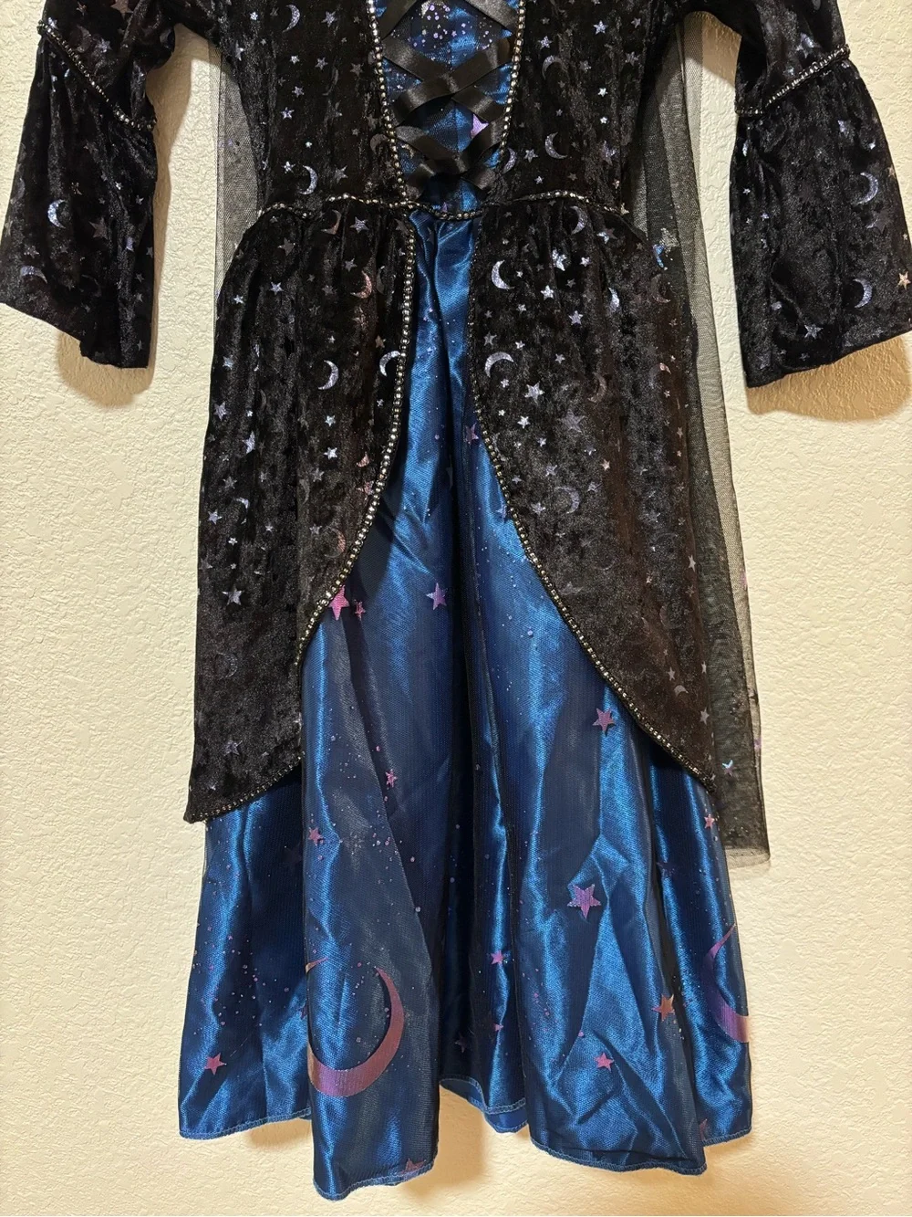 Spirit Celestial Witch Costume Dress Moon Stars Halloween Size 5-6T